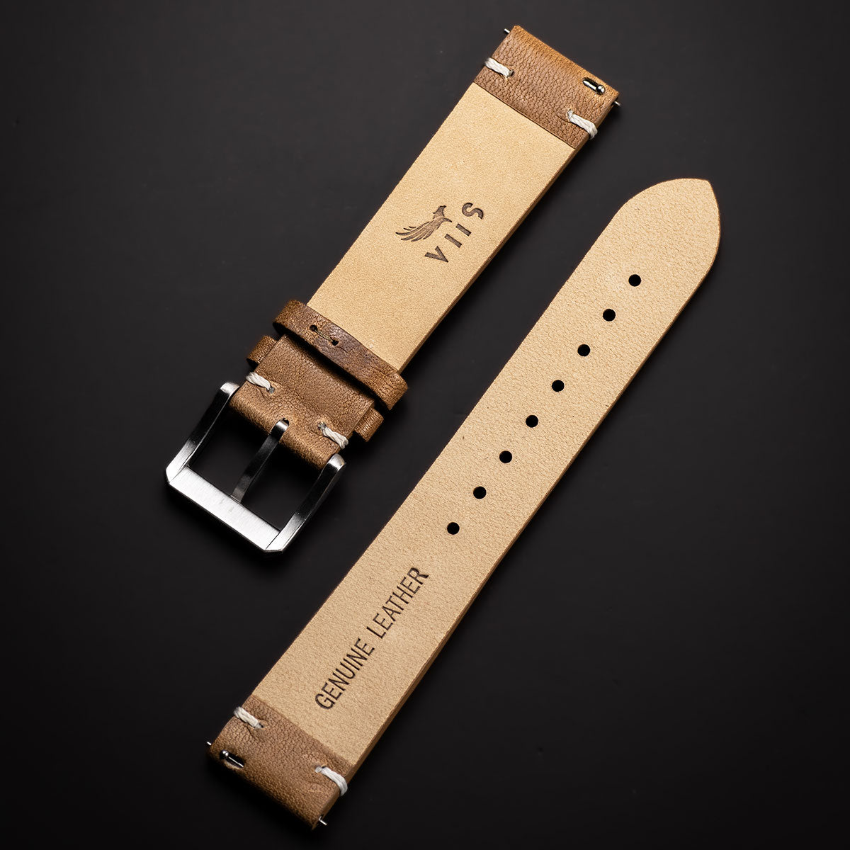 Lederarmband Cognac Brown - 20mm